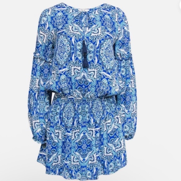 NWT Parker Maeve 100% Silk Long Sleeve Elastic Waist Dress - Picture 4 of 8